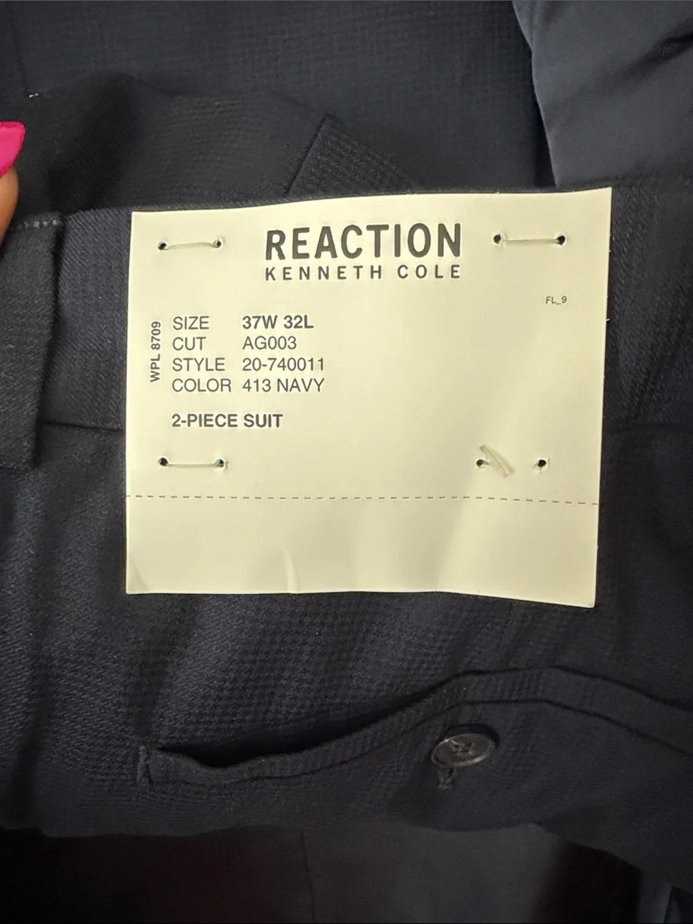Kenneth Cole Reaction Men's Navy Two-Button Suit